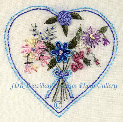 JDR 6106 Beginner's Heart With Bouquet of Flowers