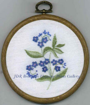 Brazilian Embroidery Design Forget-me-knots
